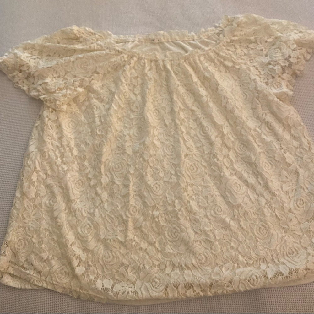 Maurice’s Off the Shoulder Lace Top in Cream - Picture 6 of 6